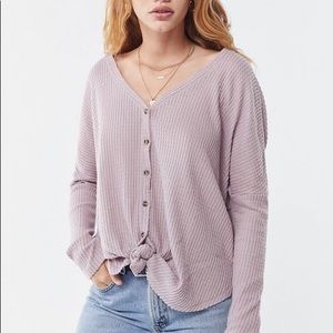 UO jojo oversized button-front top
